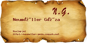 Neumüller Géza névjegykártya